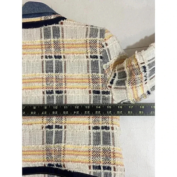 Veronica Beard Santiago Button Front Tweed Denim Jacket Womens Size 0 - Picture 14 of 16